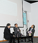 Conference on Higher Education for the 50th Anniversary of Faculty of Education: From right: Prof. Leung Seung-ming Alvin, Dean of the Faculty of Education; Prof. Qin Sizhao, Vice-President (Administration) of CUHK (Shenzhen), Prof. Yu Lizhong, President of Shanghai-NYU